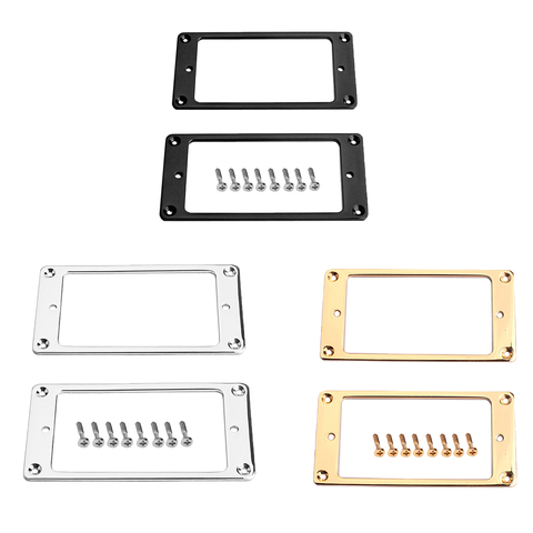 2pcs Steel Humbucker Pickup Ring Set Bottom Frame for LP Les Paul Guitar ► Photo 1/6