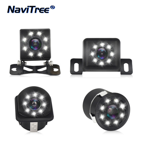 NaviTree 8 LED Universal Car Rear View Camera Night Vision and Reversing Auto Parking Monitor CCD Waterproof wide Degree HD ► Photo 1/1