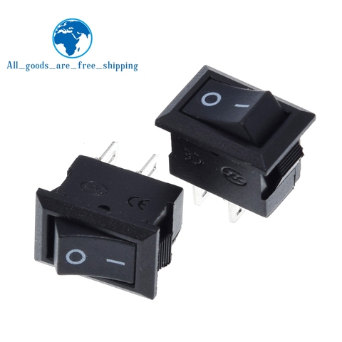 TZT 10pcs/lot 10*15mm SPST 2PIN ON/OFF G130 Boat Rocker Switch KCD11 3A/250V Car Dash Dashboard Truck RV ATV Home ► Photo 1/6