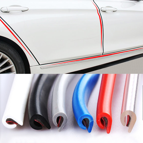 5M/10M Car Door trips Rubber Edge Protective Strips Side Doors Moldings Adhesive Scratch Protector Vehicle For Cars Auto ► Photo 1/6