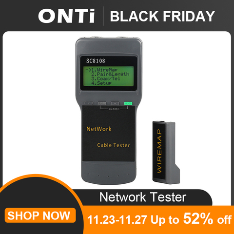 ONTi Portable LCD Network Tester Meter&LAN Phone Cable Tester & Meter With LCD Display RJ45 ► Photo 1/6