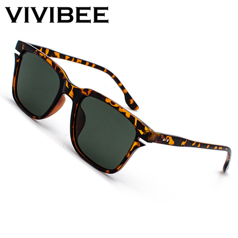 VIVIBEE Leopard Marrow Polarized Sunglasses Men Retro Small Square Women Sun Glaases 2022 UV400 High Quality Driving Shades ► Photo 1/6