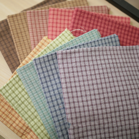 50*70cm High Quality All Cotton Twill Flannel Cloth Sanding Soft Fabric And Yarn Dyed Plaid Shirt Hand-made Cloth DIY 240g/m ► Photo 1/4