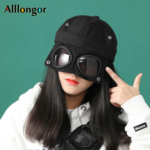 Fashion 2022 Novelty pilot glasses Baseball Caps Women Men Hat casquette gorras mujer hip hop windproof cool gorros hat ► Photo 1/6