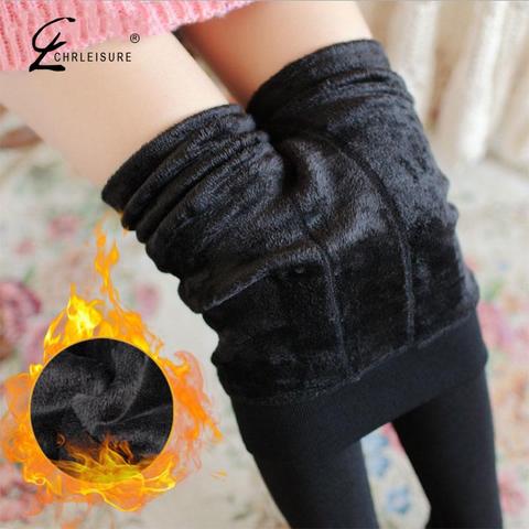 S-XL 8Colors  Winter Warm Leggings women High Waist Thick Velvet Legging Solid All-match Leggings Women ► Photo 1/6