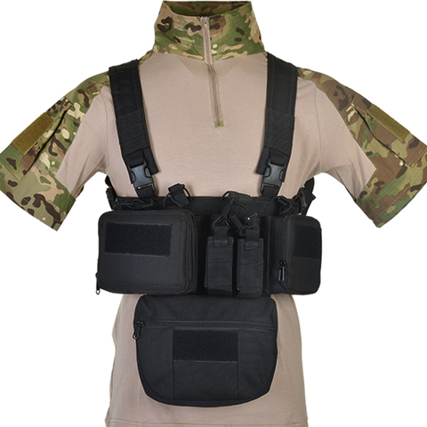 CS Match Wargame TCM  Chest Rig Airsoft Tactical Vest Military Pack Magazine Pouch Holster Molle System Waist Men Nylon ► Photo 1/5