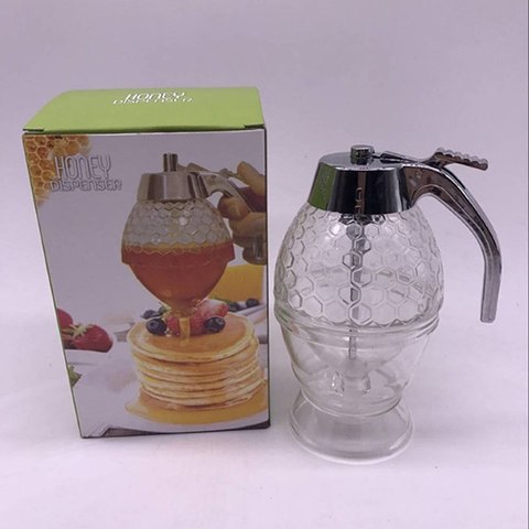 1pc Portable Mini Plastic Honey Syrup Dispenser Pot Honeycomb Bottle Honey Squeeze Dispenser Kitchen Spice Tools ► Photo 1/6