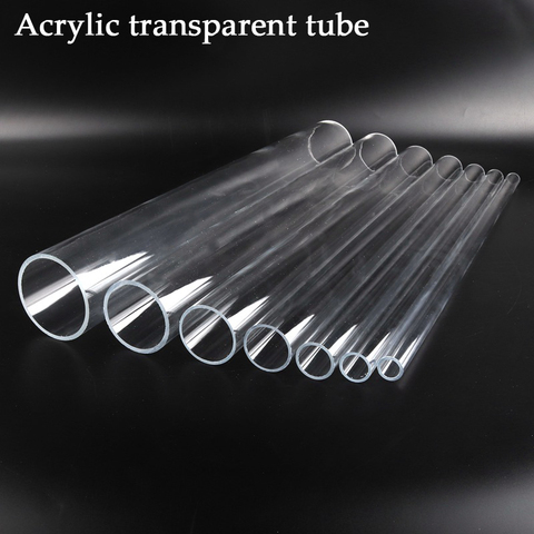 2Pcs O.D 16~60mm Transparent Acrylic Tube Aquarium Fish Tank Supplies Plexiglass Water Supply Pipe Garden Watering Fittings 50CM ► Photo 1/6