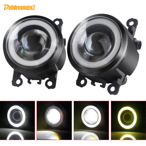 2 X LED Fog Light with Angel Eye Car Front Fog Lamp 12V For Ford Focus Fiesta Ranger C-Max Transit Edge Fusion EcoSport Tourneo ► Photo 1/6