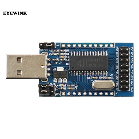 CH341A Programmer USB to UART IIC SPI I2C Convertor Parallel Port Converter Onboard Operating Indicator Lamp Board Module ► Photo 1/3