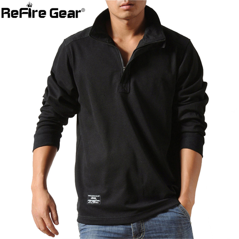 Refire Gear Cotton Casual T-shirts Men Spring Loose Long Sleeved Tactical Shirts Military Big Size Business Leisure Underwear ► Photo 1/6
