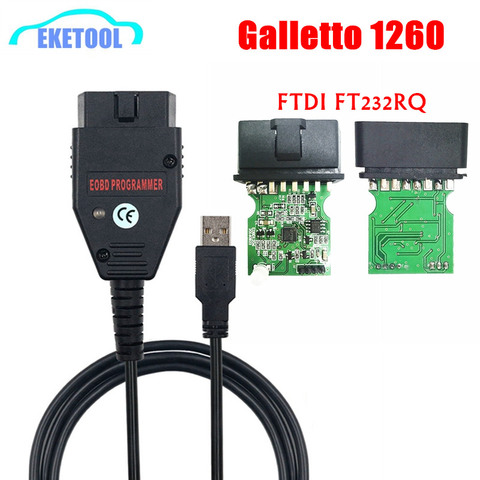 Galletto 1260 FTDI FT232RQ EOBD ECU Programmer Read Write Car ECU Flasher Works For Multi-Car OBDII Diagnostic Multi-Language ► Photo 1/6