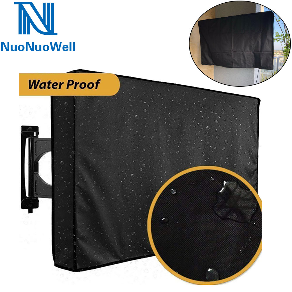 For Outdoor TV Cover 600D Flat Screen Waterproof Dustproof Protective Front Flap 