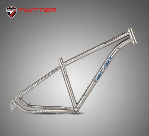 Mtb Bicycle Frame Twitter Werner Titanium Frame Thru-axle 12*142mm 27.5er 29er Aviation Titanium Alloy 15.5 17 19 Bikes Frame ► Photo 1/6