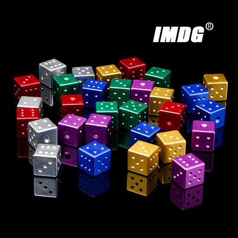 1pc New Colorful Aluminum Alloy Metal Dice 16mm Square Corner Boutique Game Dice ► Photo 1/5