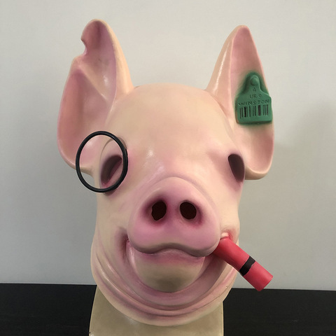 Game Dogs Watch: Legion Pig Head Mask Cosplay Legion Winston Pig Masks Animal Latex Masks Halloween Carnival Party Costume Props ► Photo 1/5