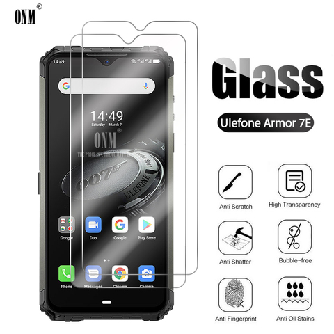 2Pcs Tempered Glass For Ulefone Armor 7E Screen Protector For Ulefone Armor 7E Protective Glass Film ► Photo 1/6