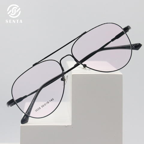 Senta Titanium Glasses Frames Men Fashion Spectacles Myopia Optical Eyewear Oval Pilot Bendable 5 Colors Prescription Eyeglasses ► Photo 1/6