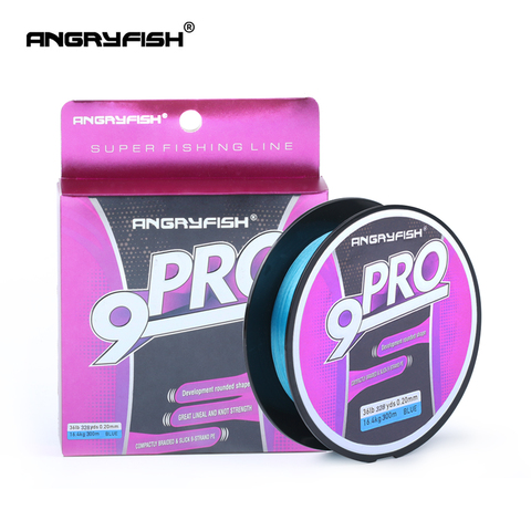 Angryfish New Pro 9x 300M Braided Fishing Line Super Strong PE Low Memory Thinner Diameter Improved Braided Line ► Photo 1/5