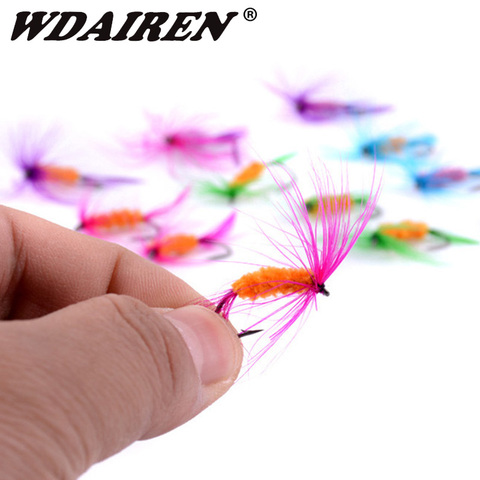 12Pcs/Set Insects Flies Fly Fishing Lures Bait High Carbon Steel Hook Fish Tackle With Super Sharpened Crank Hook Fishing Tackle ► Photo 1/6