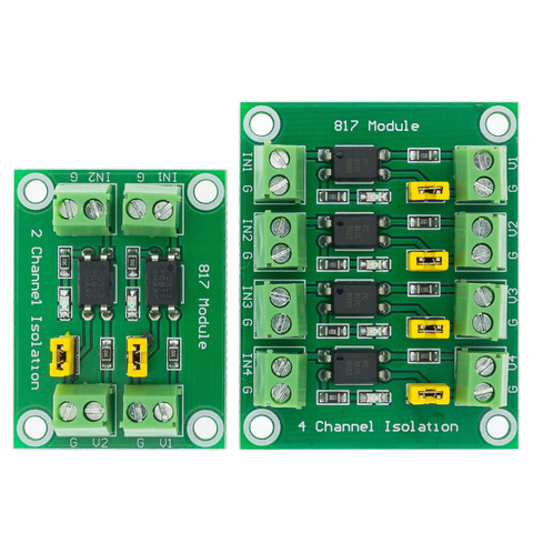 PC817 2/4 Channel Optocoupler Isolation Board Voltage Converter Adapter Module 3.6-30V Driver Photoelectric Isolated Module ► Photo 1/1