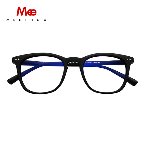 Meeshow Anti-Blue Ray Reading Glasses Square Men Women Eye Glasses With Diopter Retro Europe Style French Glasses +1.5 +2.0 1765 ► Photo 1/5