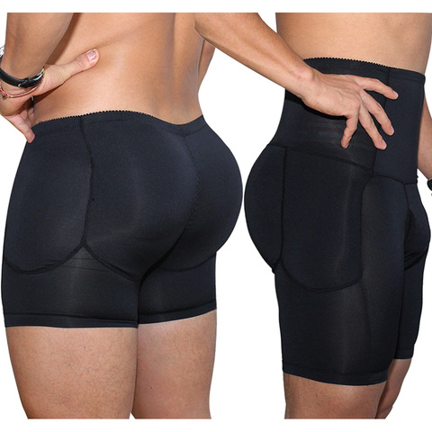 Mens Boxers Underwear Black Padded Butt Enhancer Booty Booster Molded Boyshort Underwear Boxer S-3XL ► Photo 1/6