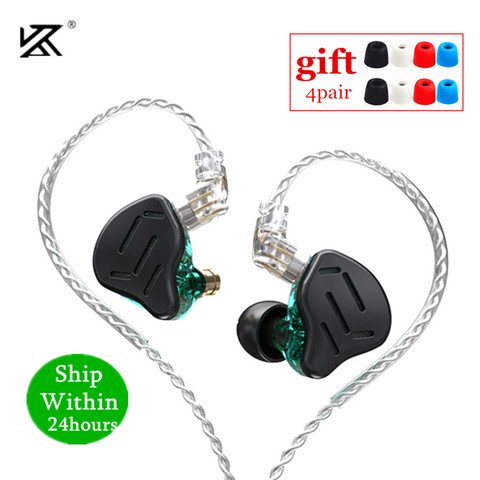 NEW KZ ZAX 1DD 7BA Hybrid In Ear Earphones Metal HIFI Headset Music Sport Earphone KZ ZSX ZS10 PRO AS12 AS16 CA16 C10 PRO VX BA8 ► Photo 1/6