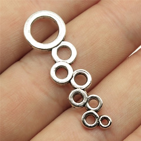 WYSIWYG 12pcs 37x11mm Circles Connector Charms For Jewelry Making Circles Connector Charms For Earring Making ► Photo 1/1