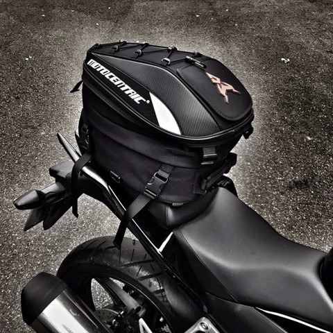 Motocentric Motorcycle Saddle Bag Moto Backpack Helmet Bags Motorcycle Luggage Custom Made Travel Tool Bags Knight Seat Back Bag ► Photo 1/6