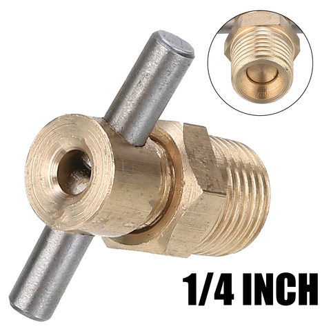 1pc 12mm Diameter Replacement Part 1/4 Inch NPT Brass Drain Valve For Air Compressor Tank ► Photo 1/6