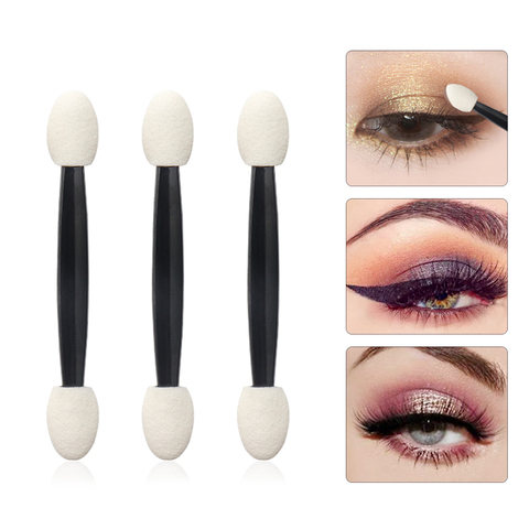25 Pcs Professional Sponge Stick Eye Shadow Applicator Cosmetic Brushes Double-head Eyeshadow Brush For Women Makeup Tools ► Photo 1/6