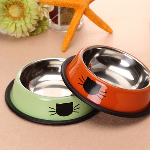 2022 New Hot Cat Feeding Bowl Stainless Steel Pet Bowls Cat Food Water Bowl Thick Non-slip Cat Dog Food Bowl Foods Utensils ► Photo 1/6