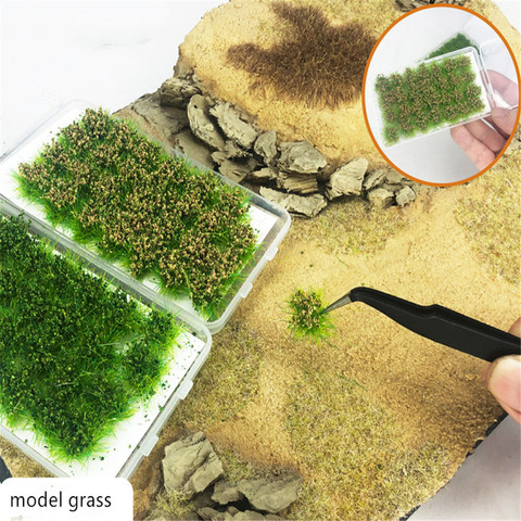 28pcs/box Architecture Model Grass For Ho N Train Layout 8mm Flock Diorama Building Design Landscape ► Photo 1/6