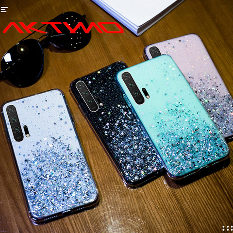 Fashion Bling Glitter Stars Cover For Huawei P30 Honor 8S 8A 8X 8C 7A 7C 9X 20S 20 Pro 9 10 Lite Y5 Y6 Y7 2022 AUM-L41 Case ► Photo 1/6