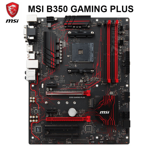 Socket AM4 MSI B350 GAMING PLUS Motherboard DDR4 64GB AMD B350 AMD RYZEN M.2 Original Desktop B350-Plus Mainboard DDR4 SATA III ► Photo 1/5