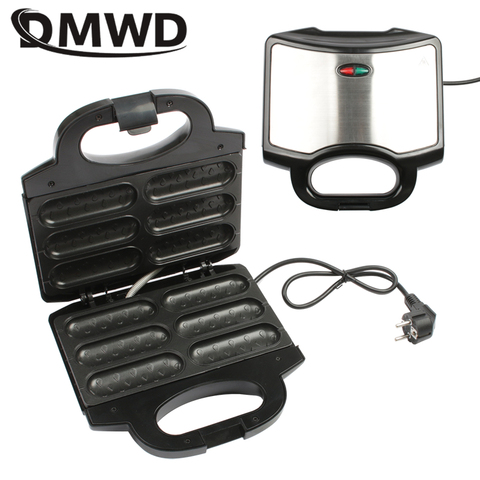 DMWD Electric hot dog waffle maker Non-stick coating Crispy corn French muffin Sausage Baking machine Barbecue for Breakfast EU ► Photo 1/6