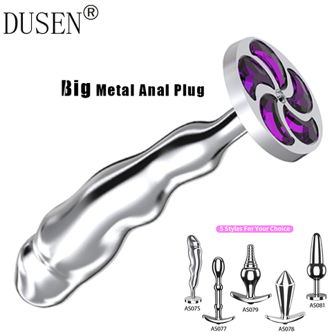 Big Crystal Anal Toys Butt Plug Stainless Steel Anal Plug Sex Toys for Women Adult Sex Products Plug Anal Beads ► Photo 1/6