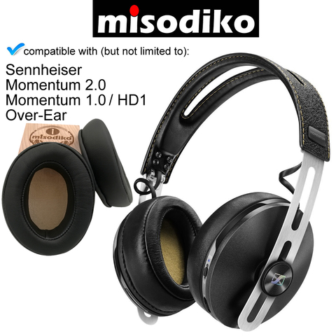 misodiko Replacement Angled Cushions Ear Pads - for Sennheiser Momentum 2.0/ 1.0 (M2/ M1), HD1 Over-Ear, Headphones Earpads ► Photo 1/6