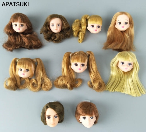 Soft Plastic High Quality DIY Doll Heads For Licca Doll Head For Jenny 1/6 BJD Girl Doll's DIY 1:6 Dolls Accessories Kids Toy ► Photo 1/6