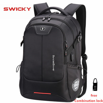 SWICKY multifunction large capacity male bag fashion travel usb charging waterproof anti-theft 15.6inch laptop backpack men ► Photo 1/5