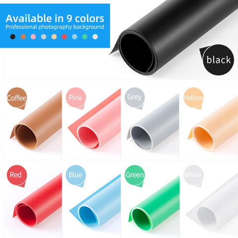 Background Photography Solid Color Matt Frosted PVC Backdrop For Photography Studio Waterproof Anti-wrinkle 68*130cm ► Photo 1/6