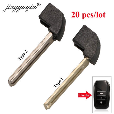 jingyuqin 20pcs Emergency Smart Key Blade For Toyota Fortuner Prado Camry Rav4 Highlander Crown Insert Key blank Uncut ► Photo 1/3