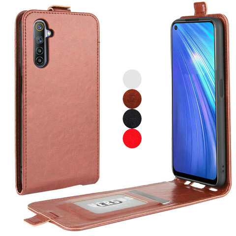 Realme 6 Pro Cover Shockproof Armor Vertical Flip Case Oppo Realme 6S Leather + TPU Inner Case Realme Narzo Phone Bags Realme6 S ► Photo 1/6