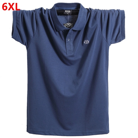 New lapel polo shirt summer Extra large POLO short-sleeved Loose oversized fat-packed 5XL 6XL ► Photo 1/6