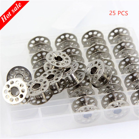 25PCS Stainless Steel Metal Bobbins Spool Sewing Craft Tools Sewing Machine Bobbins Spool for Brother Singer ► Photo 1/6