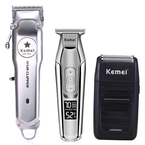 Kemei All Metal Professional Electric Hair Clipper Rechargeable Hair Trimmer Haircut Machine Kit KM-1997 KM-1996 KM-5027 KM-1102 ► Photo 1/6