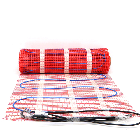 ALL SIZES 150w/m2 infrared floor heating mat twin conductor electric warm strand mat kits with thermostat ► Photo 1/6