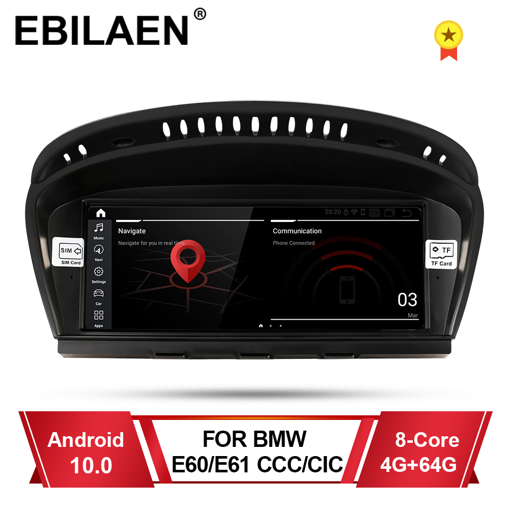 EBILAEN Android 10.0 Car Multimedia Player for BMW 5 series E60 E61 E62 3  series E90 E91 CCC CIC Navigation Radio Head unit 4G - Price history &  Review