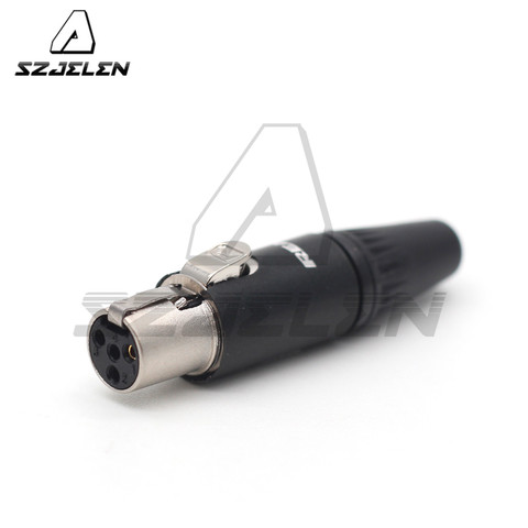 TA4F mini xlr 4 pin Little Lock Connector, Mini XLR Connector, 4-pin female monitor power plug, 833 power plug ► Photo 1/4